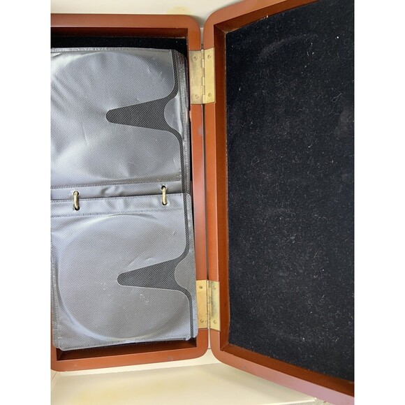 Atlantic Wooden Box 40 CD Carrying Case Marilyn Monroe Magnetic Closure Felt - Picture 2 of 6